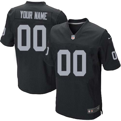 Nike Oakland Raiders Customized Black Stitched Elite Men's NFL Jersey